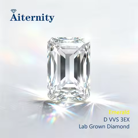 0.3-5.5ct Real Diamond Emerald cut Lab Grown Diamond HPHT CVD VVS1 Without Certificate for Rings Nec