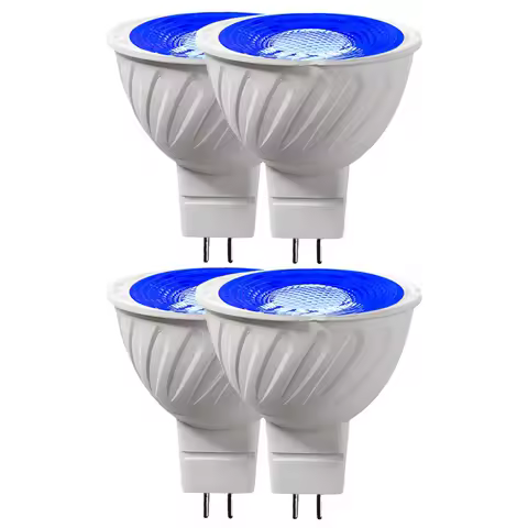 4x MR16 GU5.3 12V Red Green Yellow Amber Color 12V 5W GU5.3 Decorative Lamp Bulb Spot Light Courtyar