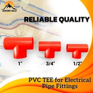 PVC Fittings Orange Pipe Electrical TEE 1/2 - 1