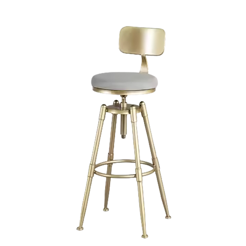 Modern High Quality Stylish Vintage Bar Chairs Luxury Gold Nordic Bistro Chairs High Comfortable Ban