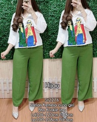 setelan kemeja crop jumbo 2276 wnita