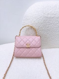 尖沙咀門市💖Chanel 22b kelly handle flap pink 粉色琺瑯手柄