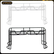 [qjypno49] Double Beverage Dispenser Stand, Water Carafe Stand, Everyday Iron Stands, Glass Jar Stan