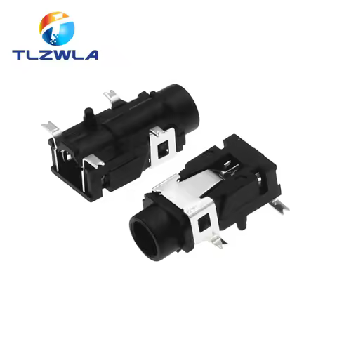 10Pcs/ PJ-321 PJ321 3.5Mm Female Audio Connector 4Pin Smd Smt Headphone Jack Socket PJ-321A PCB Moun