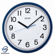 Seiko Clock QXA476L Sweep Second Blue Case Analog Quartz Wall Clock