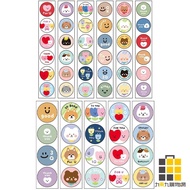 2.5cm/3.8cm Warm Time Sealing Sticker [Nine By Nine Stationery] DIY Decorative Photo Frame Hand-Made