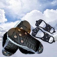 FAUSE 8 /10 Teeth Ice Gripper For Shoes Snow Crampons Anti-Slip Ice Gripper Hiking Cleats Spikes Tra