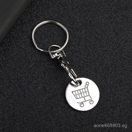 Supermarket Trolley Shopping Cart Token Metal Lobster Clasp Portable Keychain 7ULY