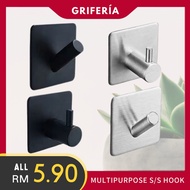 Self Adhesive Bathroom Hook / Wall Hook / Multipurpose hook (Stainless Steel & No Drill) / 3M Hook