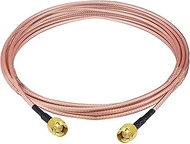 Nisaea 6.5FT RG316 Radio Anternna Extension Coaxial Cable SMA Male to SMA Male Coax Cable Adapter A