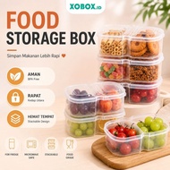 Kitchen Box Food Storage Container Fruit Spices 2 Slots Divider Storage Box Food Container HM1076