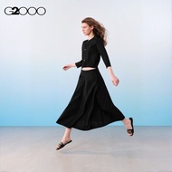 G2000 Dobby Long Flare Skirt