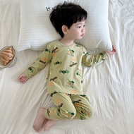 YADOU ชุดนอนเด็กฤดูใบไม้ผลิฤดูใบไม้ร่วงและฤดูหนาวผ้าขนสัตว์อ่อนนุ่มไม่มีกระดูกช่วยให้เด็กชายและเด็กห