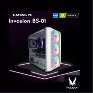 Invasion BS-01 MATX Desktop Casing Black / White With 4 X 120Mm RGB Fan