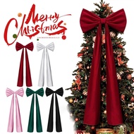 Christmas Decorations, Christmas Decor, 6 Ft Giant Bows For Christmas Tree, Large Red Velvet T9