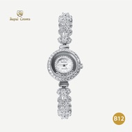 Royal Crown รุ่น 5308B นาฬิกาข้อมือผู้หญิงเล็กๆกันน้ำ ล้อมเพชร แบรนด์เนมแท้ - Vayo Jewelry