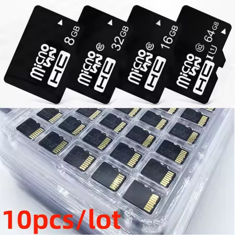 10PCS TF Card Class10 128GB 256GB cartao de 32GB 64GB 16G SD Card 8G 4GB 2GB Flash Memory Card for D