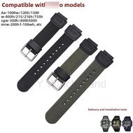 Retro Nylon leather Watch Band 18x25mm Convex Design for Various CasiOak Square Digital Watch strap 