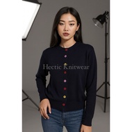 Hectic Meisa Rainbow Colorful Button Knit Cardigan Premium Women's Knitwear Cardigan Woman Knitwear 