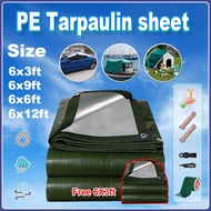🔥【Household Cover】COD Durable Tarpaulin 2x1m 2x2m 2x3m 2x4m Waterproof Tarpaulin Tricycle sunshade  