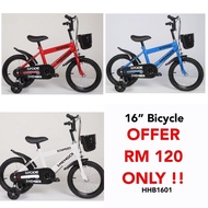 Kids Bicycle BASIKAL BUDAK 16 inch Basikal Kanak 2/3/4/5/6/7/8/9/10 TAHUN Bike Children Bicycle