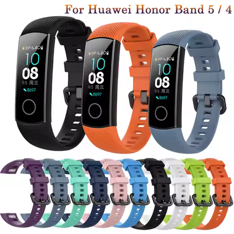 Strap For Huawei Honor Band 5 4 Wristbands Sport Colorful Band Silicone Replacement Bracelet For Hon