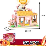 Wekki Chibi Maruko Chan Series House School Shop Educational Display Deco Brick Decoration Building 