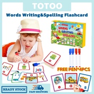100 cards CVC Word Writing&Spelling Flashcard Educational Toy Kids Learning Phonics Card
