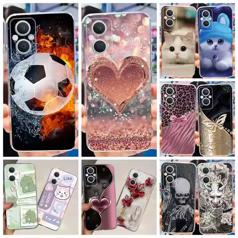 For OPPO Reno 8 Lite 5G Case Cover Reno 7 Lite Phone Bumper Silicone Soft TPU For Cover OPPO Reno8 Z