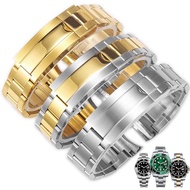 20mm 21mm Stainless Steel Strap for Rolex Watch Band Metal Submariner Watch for Women Men Waterproof