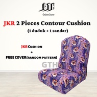 [JKR SIZE] 2 Pieces Round Head Contour Sofa Cushion With Cover JKR Size /bantal kusyen kerusi kayu s