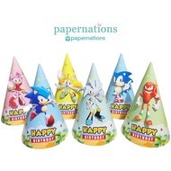 Sonic Party Hat Sonic Birthday Hat/ Sonic Cone Hat/ Sonic the Hedgehog/