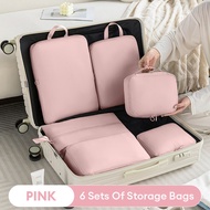 6Pcs Set Travel Storage Bag Compression Luggage Storage Bag/Compression packing cube/Packing Cube