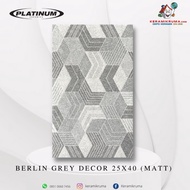 Keramik Dinding Platinum 25x40 Berlin Grey Decor Matt Satin Kasar