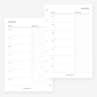 Mini Happy Planner Meal Plan Planner Insert Agenda Refill for 7-Discs Notebook 4.6 x 7