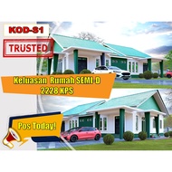 PELAN RUMAH TERKINI -KOD-S1(HIJAU) ( 2228 KPS- 46' X 64') SEMI-D -3 BED AND 2 BETH