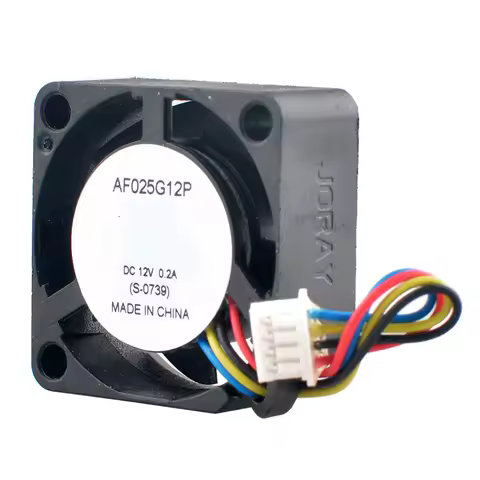 (2pcs) AF025G12P (S‑0739) 2.5cm 25x25x10mm DC12V 0.20A 4‑Pin 12000RPM High‑Speed Micro Cooling Fan f