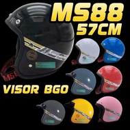 ORIGINAL MS88 (57CM) HELMET 🔥TALI TULISAN MERAH🔥SAFETY HELMET TOPI MOTOR MS 88 SGV BKP MHR TOPI KELE