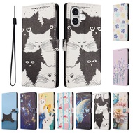 Beautiful Leather Wallet Case For Samsung Galaxy S25 Edge S24 FE Plus Ultra M06 F06 Protective Card 