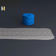 <Hoembellish> Clay Stamp Roller Geometric Flower Patterns Relief Rolling Tool Ceramic Clay Texture W