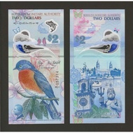 百慕大 Bermuda 2 Dollars（2024 Year） UNC Real Note