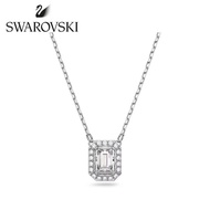 SWAROVSKI Millenia octagonal cut silver gemstone pendant necklace, S925 sterling silver women's fash