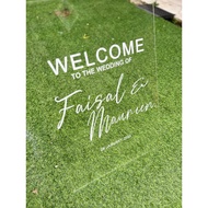 [READY STOCK] Welcome Board Arcylic A2 2mm/Wedding Board sahaja