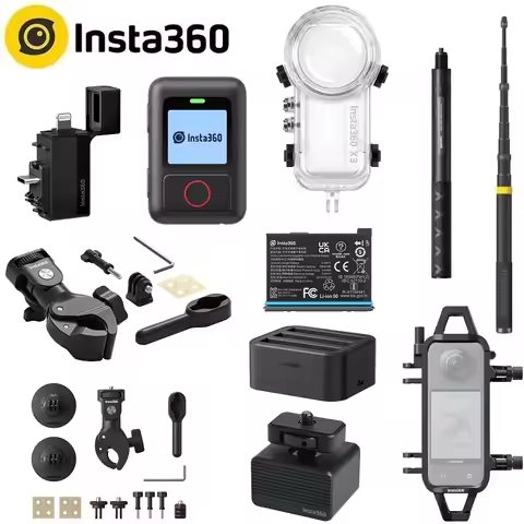 Insta360 X3 Original Power Battery bundle Dive Case GPS Quick Reader Motorcycle Mount Action selfie 