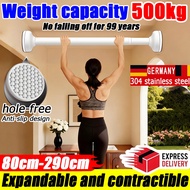 【100% Anti-slip & Non-drop】304 stainless steel hanger adjustable curtain rod rack clothes hanger 80c