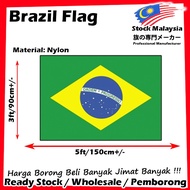 【Ready Stock】Brazil National Flag 3x5ft 90x150cm Brazil Flag