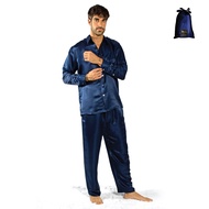 Luxury Artisan Silk Pajamas For Men, Pure Mulberry Silk 27 Momme Mens PJs