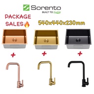 SORENTO KITCHEN SINK Black/RoseGold/Gold