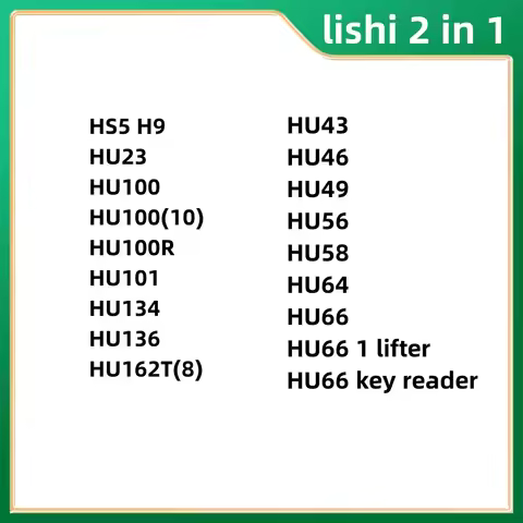 Lishi 2 in 1 HU181 HS5H9 HU23 HU134 HU136 HU100 10 HU100R HU101 HU36 HU162T(8) HU43 HU46 HU49 HU56 H
