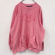 二手 BASIX OF AMERICA 哥斯達黎加衛衣/運動衫，插肩袖，粉紅色，XL 碼